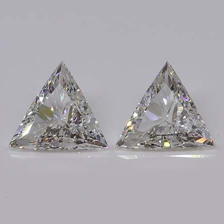 1.45 cttw Pair of Trillion Natural Diamonds : F / VS2