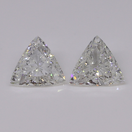 1.57 cttw Pair of Trillion Natural Diamonds : G / VS2