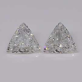 1.57 cttw Pair of Trillion Natural Diamonds : G / VS2