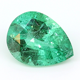 1.25 ct Pear Shape Emerald : Grass Green
