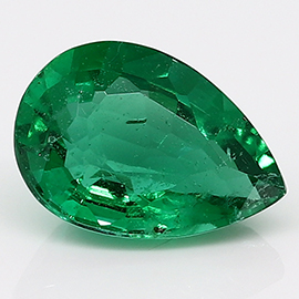 1.54 ct Pear Shape Emerald : Deep Rich Green