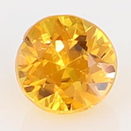 0.74 ct Round Yellow Sapphire : Golden Yellow