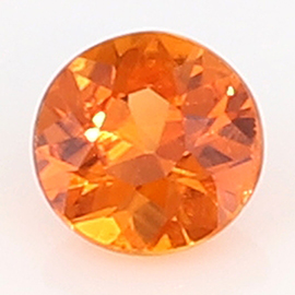 0.61 ct Round Yellow Sapphire : Golden Orange