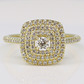 14K Yellow Gold Multi Stone Ring : 0.50 cttw Diamonds