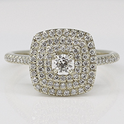 14K White Gold 0.50cttw Diamond Ring