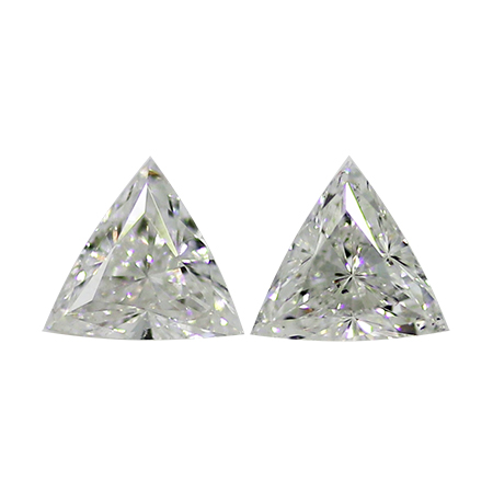 0.51 cttw Pair of Trillion Diamonds : E / SI1