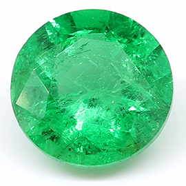 2.51 ct Round Emerald : Deep Rich Green