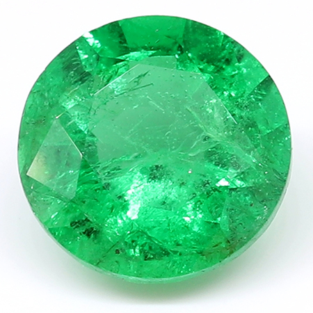 2.51 ct Round Emerald : Deep Rich Green