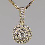 14K Yellow Gold 0.45cttw Diamond Pendant
