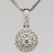 14K White Gold 0.45cttw Diamond Pendant