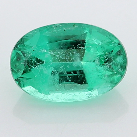 0.44 ct Oval Emerald : Rich Grass Green