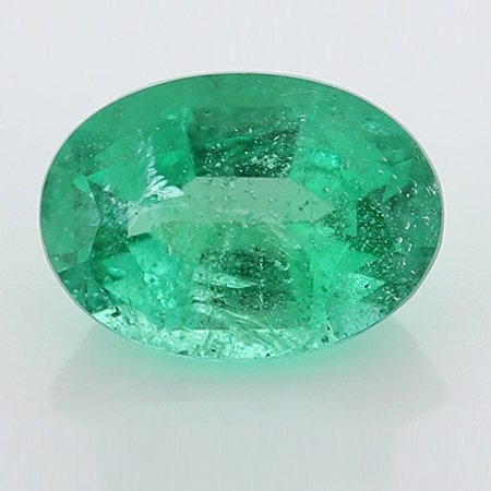 0.74 ct Rich Grass Green Oval Natural Emerald