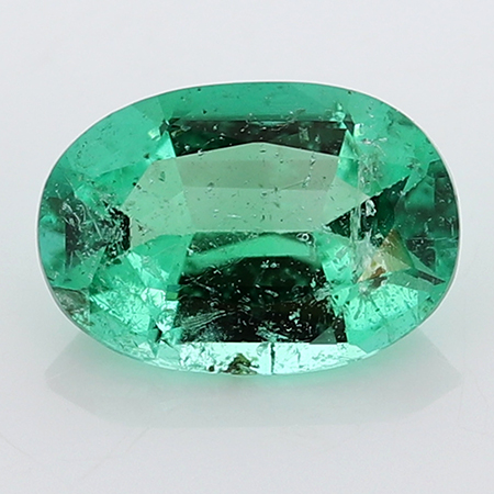 0.58 ct Oval Emerald : Rich Grass Green