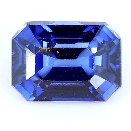 1.46 ct Emerald Cut Blue Sapphire : Fine Blue