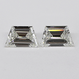 1.09 cttw Pair of Trapezoid Diamonds : F / VS2