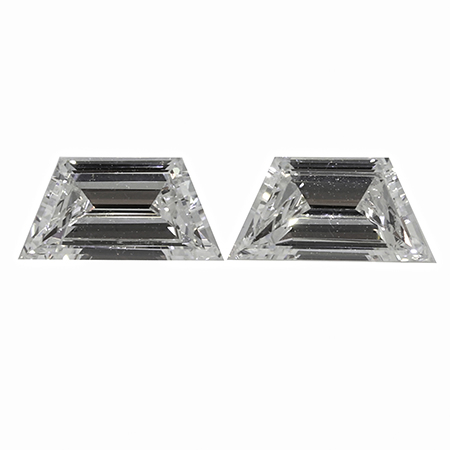 1.15 cttw Pair of Trapezoid Natural Diamonds : F / VS2