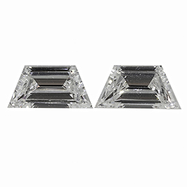 1.15 cttw Pair of Trapezoid Natural Diamonds : F / VS2