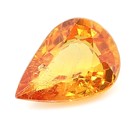 0.79 ct Pear Shape Sapphire : Orange