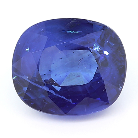 1.45 ct Fine Navy Blue Cushion Cut Natural Blue Sapphire