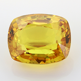 3.88 ct Golden Yellow Cushion Cut Natural Yellow Sapphire