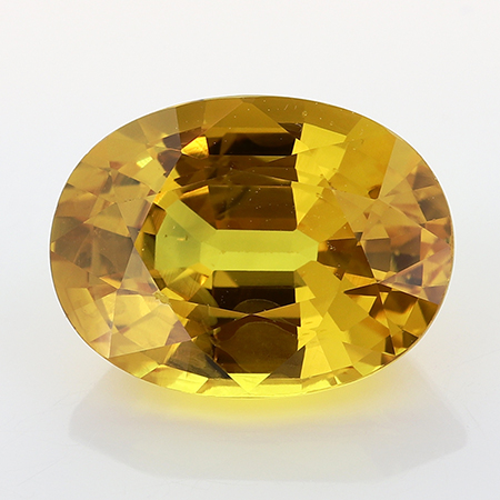 5.46 ct Oval Yellow Sapphire : Golden Yellow