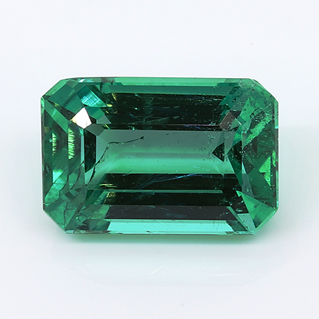 3.71 ct Fine Green Natural Emerald Cut Natural Emerald