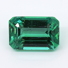3.71 ct Fine Green Natural Emerald Cut Natural Emerald