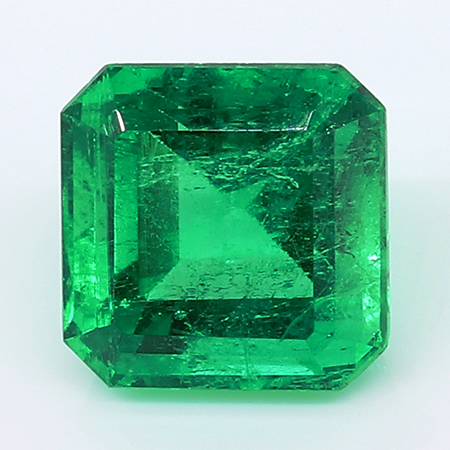 1.60 ct Rich Green Natural Emerald Cut Natural Emerald