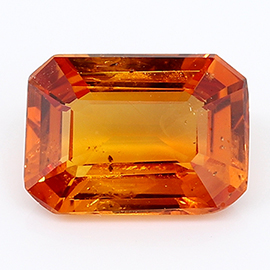 1.00 ct Orangish Red Emerald Cut Natural Sapphire