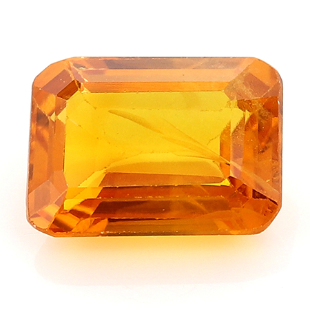 1.32 ct Golden Orange Emerald Cut Natural Sapphire