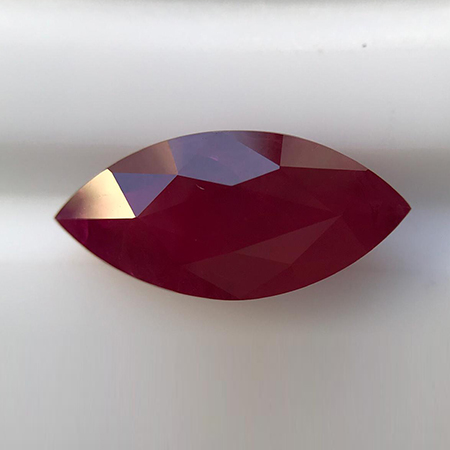 4.22 ct Marquise Ruby : Rich Red