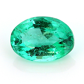 0.42 ct Oval Emerald : Rich Grass Green
