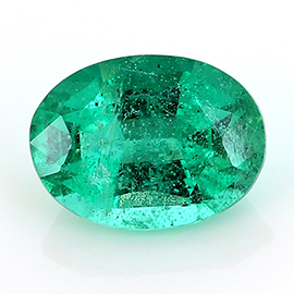0.76 ct Rich Grass Green Oval Natural Emerald