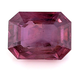 2.05 ct Pinkish Purple Emerald Cut Natural Pink Sapphire