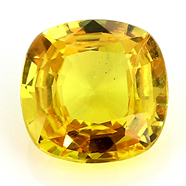 1.48 ct Fine Yellow Cushion Cut Natural Yellow Sapphire