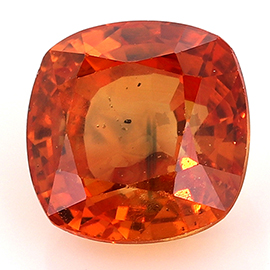 2.47 ct Cushion Cut Sapphire : Deep Rich Orange