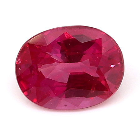 0.77 ct Oval Ruby : Pinkish Red