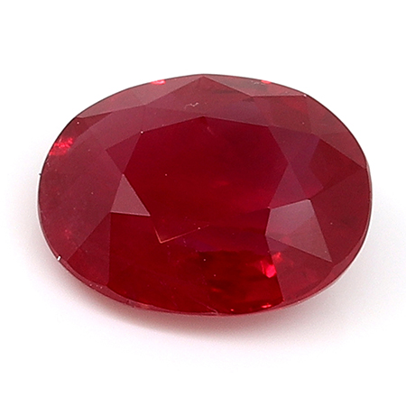 0.83 ct Oval Ruby : Rich Red
