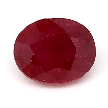 0.63 ct Oval Ruby : Rich Red