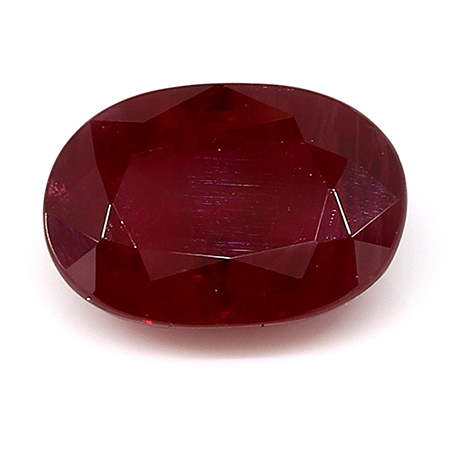 1.01 ct Oval Ruby : Rich Pigeon Blood Red