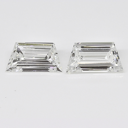 0.48 cttw Pair of Trapezoid Diamonds : F / VVS2