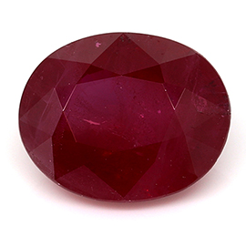 0.64 ct Deep Red Oval Natural Ruby