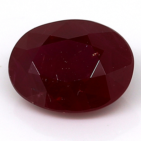 0.74 ct Deep Rich Red Oval Natural Ruby