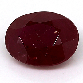0.74 ct Deep Rich Red Oval Natural Ruby