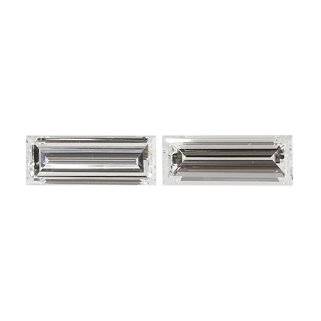 0.76 cttw Pair of Baguette Natural Diamonds : G / VS1
