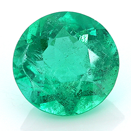 1.57 ct Round Emerald : Rich Grass Green