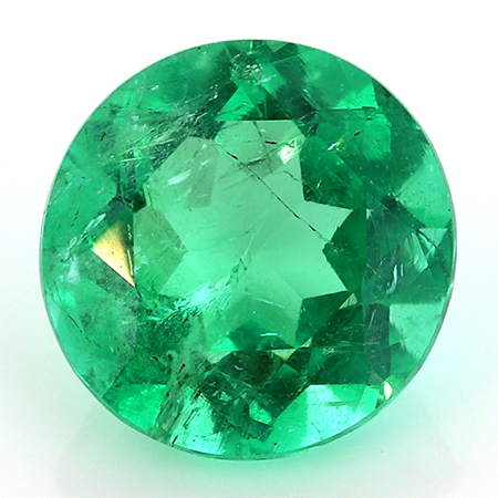 1.40 ct Fine Grass Green Round Natural Emerald