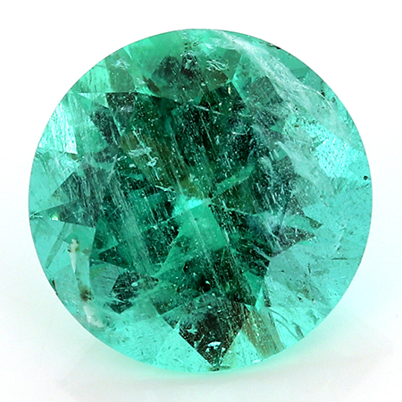 1.30 ct Round Emerald : Fine Grass Green