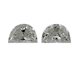 0.52 cttw Pair of Half Moon Diamonds : G / VS1
