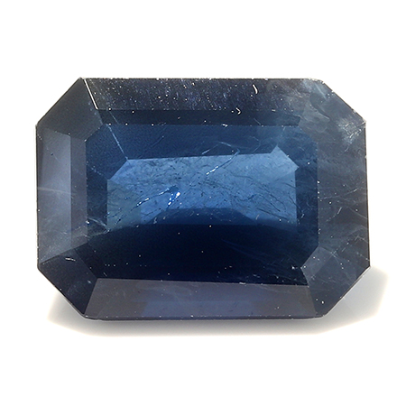 2.47 ct Emerald Cut Blue Sapphire : Deep Blue